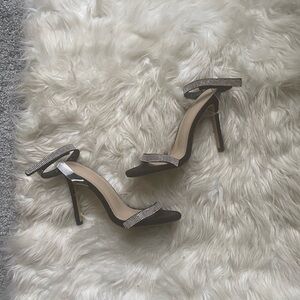Rhinestone Ankle Strap Heels